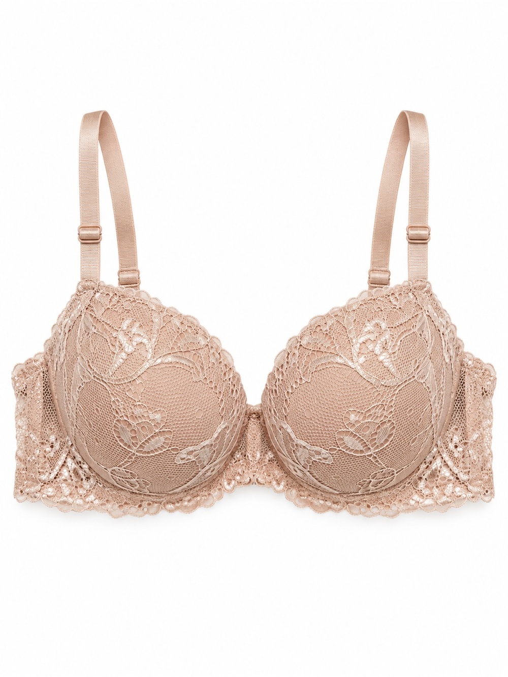 Aerie Juliet Embroidered Lace Push-Up Bra Blush Pink 34B